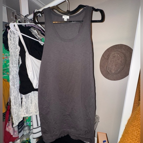 DYLAN COTTON SLUB HANKY HEM DRESS SIZE MEDIUM GREY - Picture 12 of 14